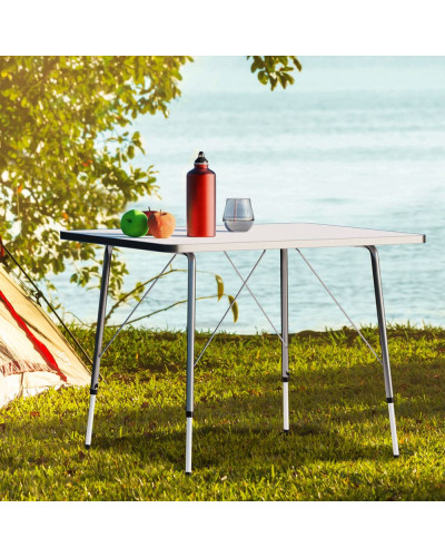 Camping Klapptisch Aluminium verstellbar 80 mal 55 Zentimeter