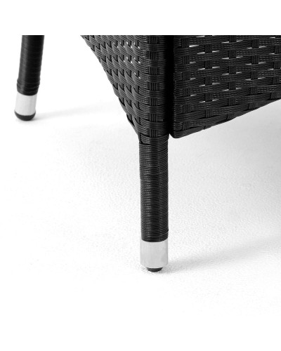 Stackable Garden Chairs Rattan Set of 3
