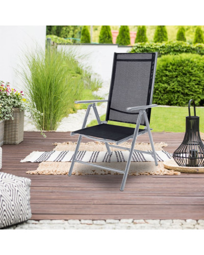 Alu Garden Chairs Bern Set of 3 Silver