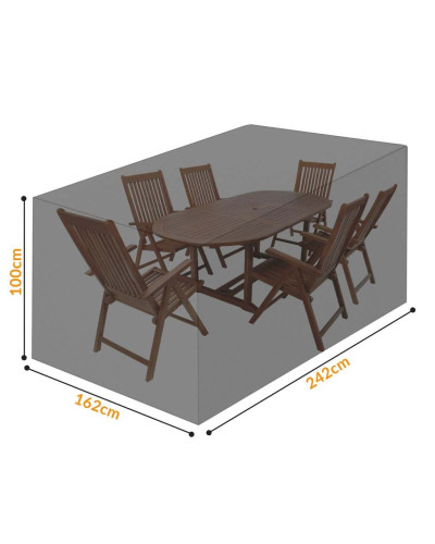 Polyrattan Gartenmöbel Set 7-tlg. inkl. Abdeckplane