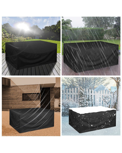 Polyrattan Gartenmöbel Set 7-tlg. inkl. Abdeckplane