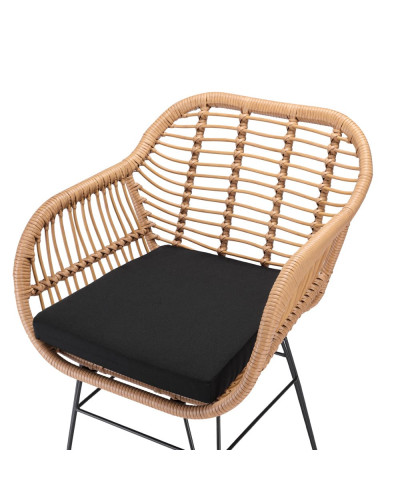 Wicker Garden Chairs Bali Set of 4 Nature