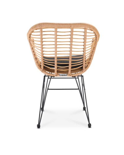 Wicker Garden Chairs Bali Set of 4 Nature