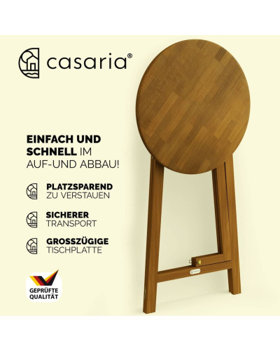 Gastro Stehtisch Akazie klappbar 80 Zentimeter