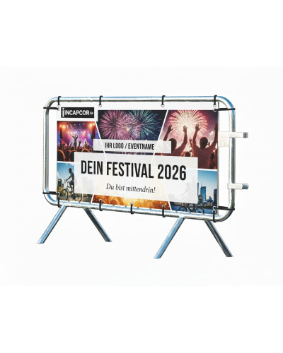 Crowd Barrier with Banner | Site Safety - Online Shop