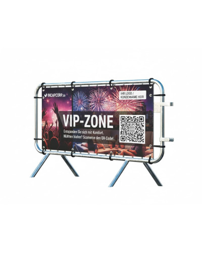 Crowd Barrier with Banner | Site Safety - Online Shop