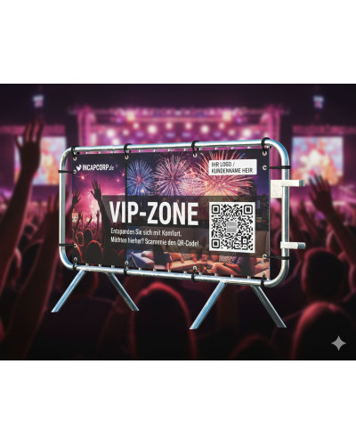 Crowd Barrier with Banner | Site Safety - Online Shop