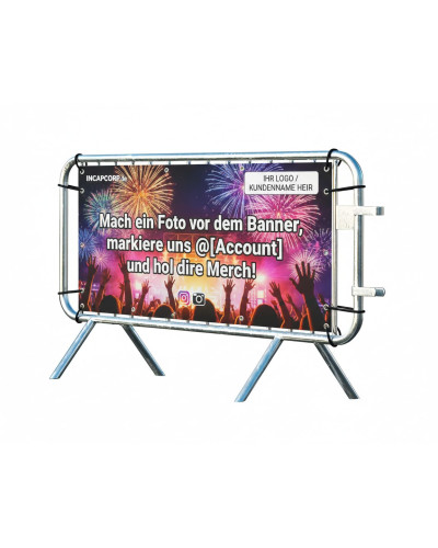 Crowd Barrier with Banner | Site Safety - Online Shop
