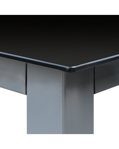 Alu Sitzgruppe Bern 5-tlg Silber Schwarz