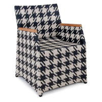 Gartenstuhl Verona Tangram | Polyrattan | Teakholz Armlehne