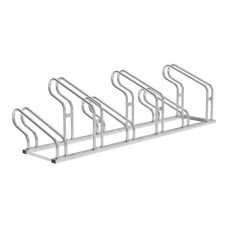 Bicycle stand with staggered spaces Optimum, 6 bicycles, PROCITY: Metal - Hot-dip galvanized, freestanding.