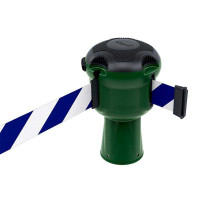Leitkegelaufsatz Skipper mit Absperrband 9m | Grün, blau-weißes Gurtband