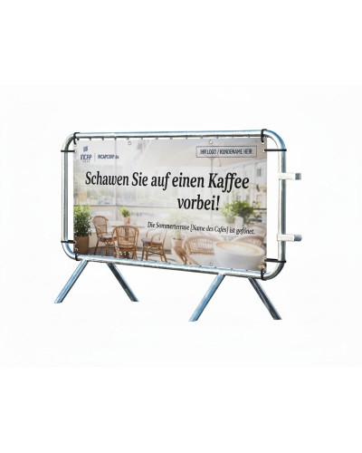 Crowd Barrier with Banner | Site Safety - Online Shop