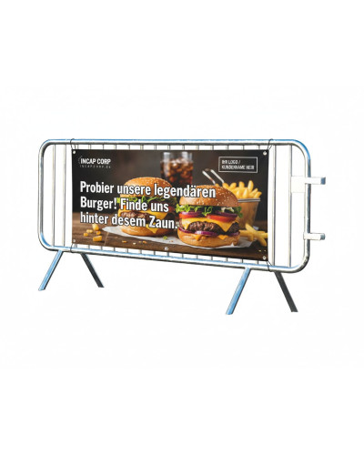Crowd Barrier with Banner | Site Safety - Online Shop