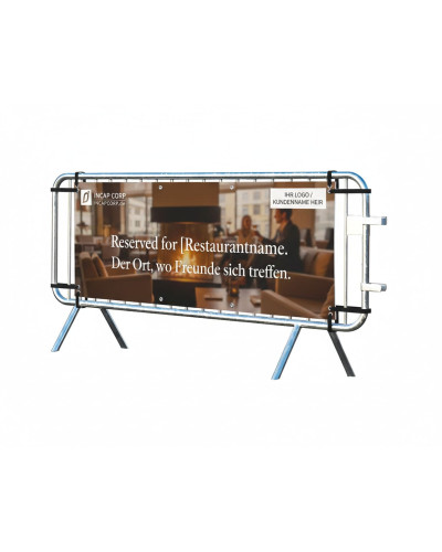 Crowd Barrier with Banner | Site Safety - Online Shop