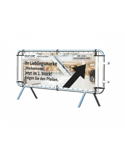 Crowd Barrier E with Banner | Site Safety - Online Shop