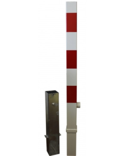 Buy Removable Bollard Ø 70 x 70 mm with Red Reflective Tape for Enhanced Safety