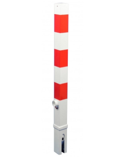 Buy Removable Bollard Ø 70 x 70 mm with Red Reflective Tape for Enhanced Safety