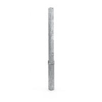 Bollard Ø 70 x 70 mm white, foldable, Half-Cylinder Lock, "Lift-and-Tilt" Technology