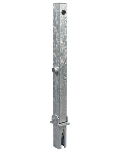 Umlegbarer und klappbarer Absperrpfosten Ø 70x70 mm feuerverzinkt