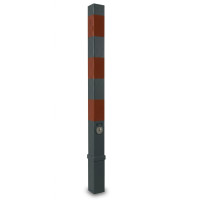 Absperrpfosten Ø 70 x 70 mm | herausnehmbar | DIN-Sechskant, anthrazitgrau