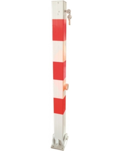 Folding Bollard Ø 70 x 70 mm with Triangular Key and Half Cylinder