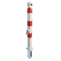 Bollard Ø 70 x 70 mm | Foldable | Triangular + Padlock + Half Cylinder Lock