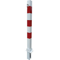 Bollard Ø 70x70 mm | Foldable | Red Reflective Tape