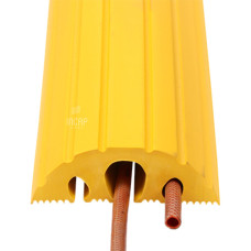 Cable Protector 3 Channels, Middle section | Virgin Rubber | Closed | 20x150x6.5 cm | Heavy Duty