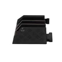 Cable Protector 3 Channels, Start-piece | Recycled Rubber | Open Top | 23.5x50x7 cm | Heavy Duty