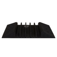 Hose Bridge 5 Channels, End-piece | Recycled Rubber | Open Top | 23.5x50x5 cm | Heavy Duty