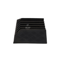 Cable Protector 5 Channels, End-piece | Recycled Rubber | Open Top | 23.5x50x5 cm | Heavy Duty