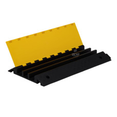 Hose Bridge 3 Channels, Middle section | Recycled Rubber | With Lid | 93.5x50x7 cm | Heavy Duty