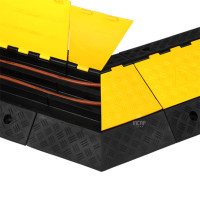 Hose Bridge 3 Channels, Left | Recycled Rubber | With Lid | 57x54x7 cm | Heavy Duty