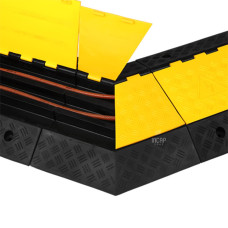 Hose Bridge 3 Channels, Left | Recycled Rubber | With Lid | 57x54x7 cm | Heavy Duty