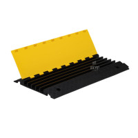 Hose Bridge 5 Channels, Middle section | Recycled Rubber | With Lid | 93.5x50x5 cm | Heavy Duty