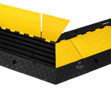 Hose Bridge 5 Channels, Left | Recycled Rubber | With Lid | 57x54x5 cm | Heavy Duty