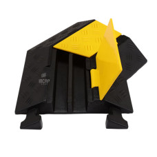 Hose Bridge 2 Channels, Left | Recycled Rubber | With Lid | 37.5x24x4.5 cm | Heavy Duty