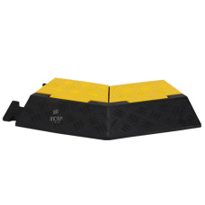 Cable Protector 2 Channels, Right | Recycled Rubber | With Lid | 37.5x24x4.5 cm | Heavy Duty