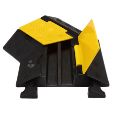 Hose Bridge 2 Channels, Right | Recycled Rubber | With Lid | 37.5x24x4.5 cm | Heavy Duty