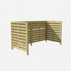 Wooden Waste Bin Screen (2660x1180 mm, Natural Wood), with Screws