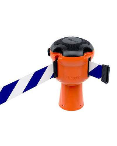 Gurtbandkassette Skipper 9m | Orange & gelb-schwarzes Warnband kaufen