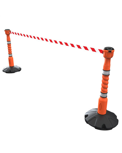 Skipper Personenleitsystem mit Gurtband 9m | Orange & Rot-Weiß schraffiert kaufen