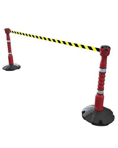 Skipper 9m Retractable Barrier Kit | Red & Black/Yellow Chevron buy