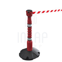 Skipper 9m Free Standing Retractable Belt Barrier | Red | Red/White