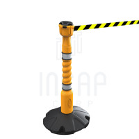 Skipper 9m Free Standing Retractable Belt Barrier | Yellow | Black/Yellow