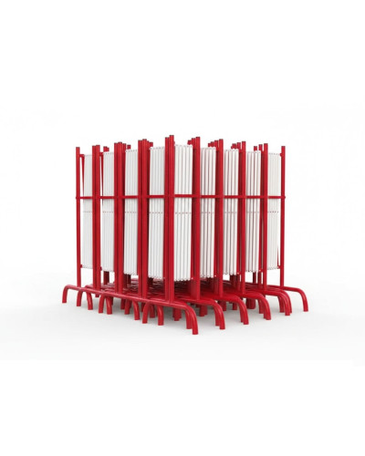 Absperrgitter ausziehbar bis 3001mm, rot-weiß, 3000x1000mm - SET 40 Stück - Kaufen Sie im Online-Shop