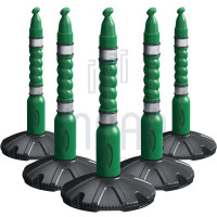 Skipper Plastic Barrier Post 5-Pack | Green | Without Tape Unit