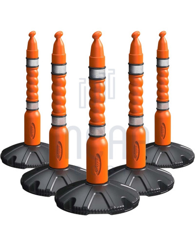 Skipper Absperrpfosten Set 5-tlg. | Orange | Ohne Kassette kaufen