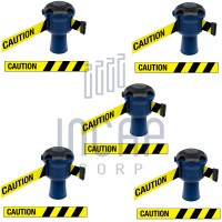 Skipper Gurtkassette Set 5-tlg. | Blau, gelb-schwarzes Warnband „CAUTION“